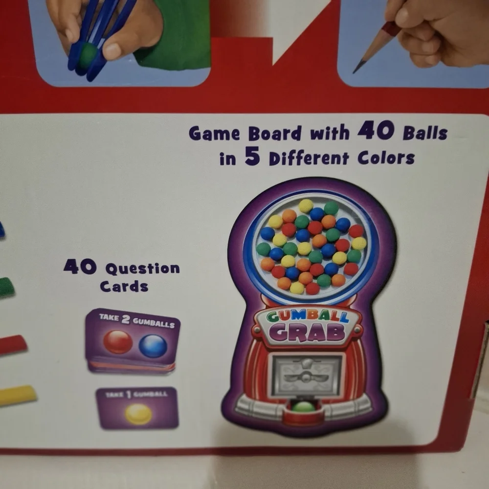 Lakeshore Gumball Grab Game Ages 3+ Fine Motor Skills MISSING 2 GUMBALLS